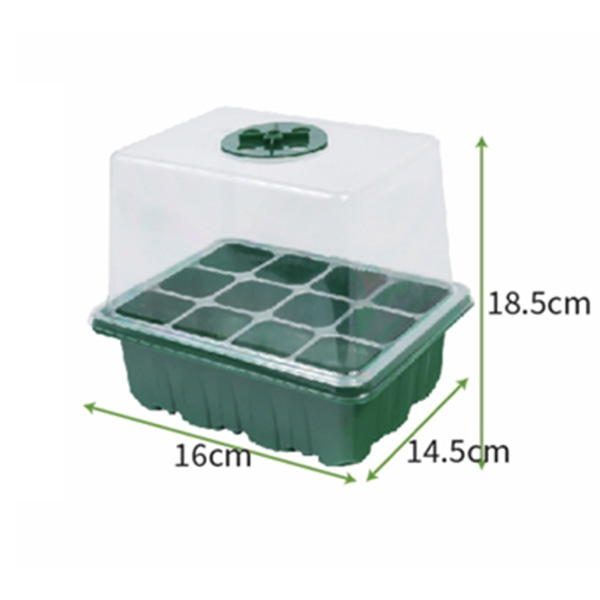 12 Cell Seedling Propagation Trays with Elevated Lids